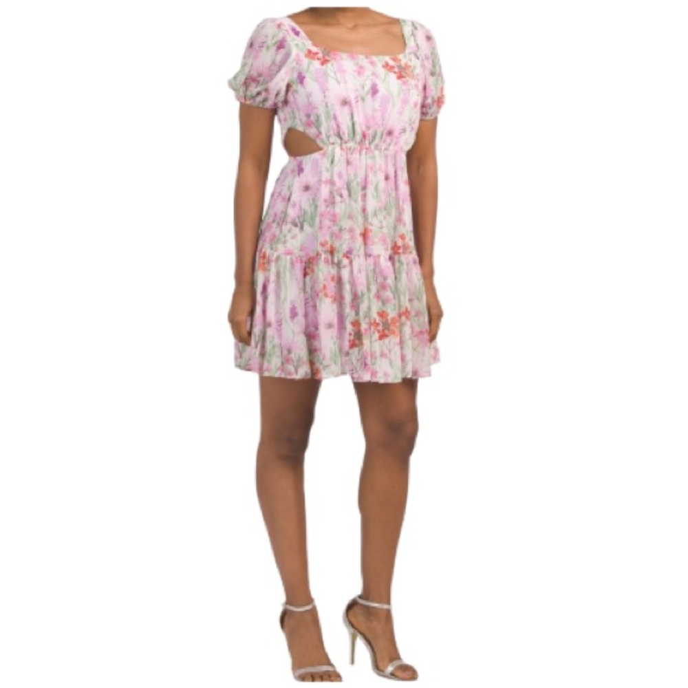 Taylor Floral Cut Out Mini Dress